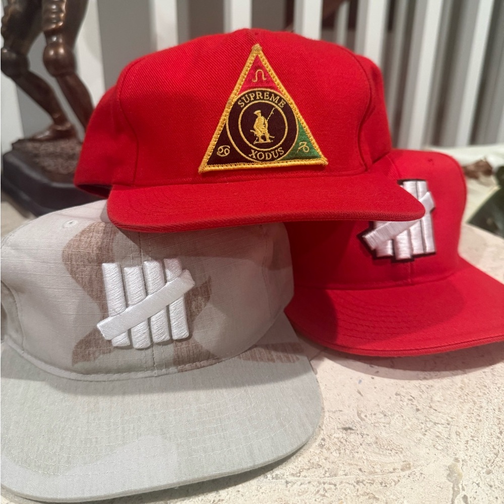 Lot of 3 - Supreme & Undefeated Hats